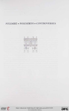 Polemiki / Polemiken / Controversies