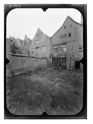 Wismar-Altstadt, Krämerstraße. Wohnhäuser. Hofansicht