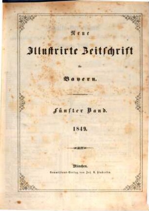 Neue illustrirte Zeitschrift für Bayern. 5. 1849