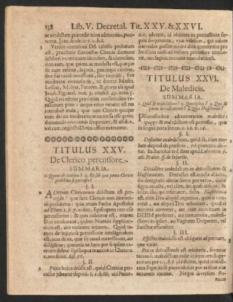 Titulus XXV. De Clerico percussore