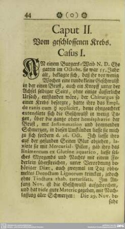 Caput II. Vom geschlossenen Krebs
