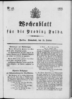 Nr. 42, Ausgabe vom 15. Oktober 1853