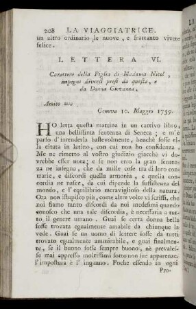 Lettera VI.