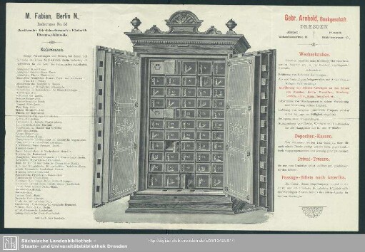 Gebr. Arnhold, Bankgeschäft, Dresden-Altstadt