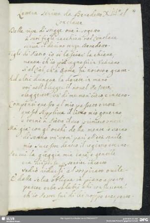 [Text 4:] Lettera scritta da Benedetto XIII al conclave