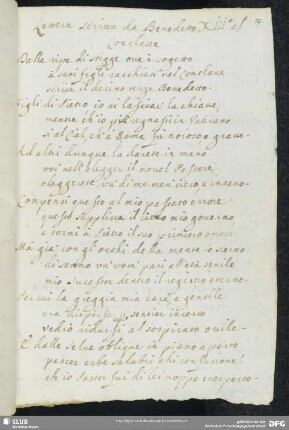 [Text 4:] Lettera scritta da Benedetto XIII al conclave