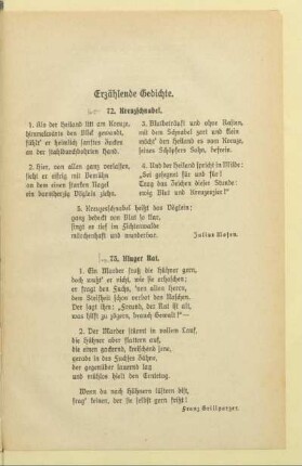 Erzählende Gedichte