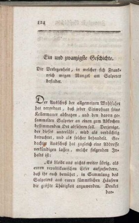 Ein und zwanzigste Geschichte - Fünf und zwanzigste Geschichte