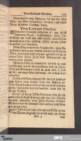 Vom Todt und Sterben