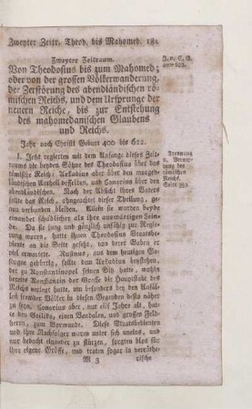 Zweyter Zeitraum