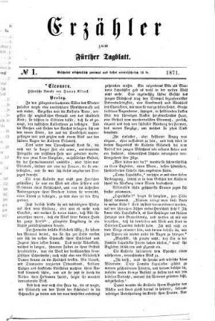 Fürther Tagblatt. Erzähler. 1871 = Jg. 31