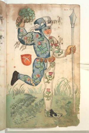 Schembartläufer mit Wappen, 1470
