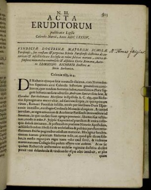 N. III. [...] Calendis Martii, Anno M DC LXXXIV.