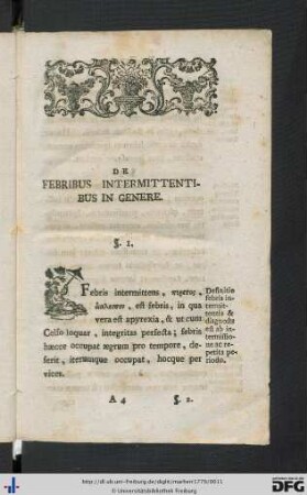 De Febribus Intermittentibus In Genere.