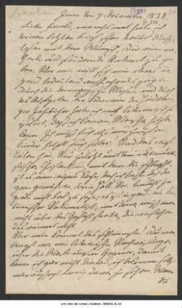 Brief von Fries an Friedrich Francke