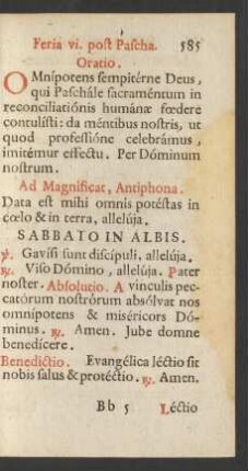 Sabbato In Albis