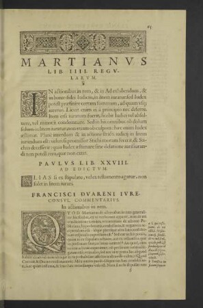 Martianus lib. IIII. regularum.