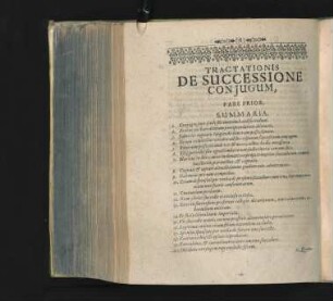 Tractationis De Successione Coniugum, Pars Prior.