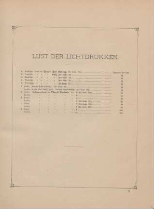 Lijst der lichtdrukken
