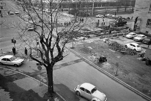 Einbau einer vollständigen Kreuzung auf der Kreuzung Ettlinger Straße und Baumeisterstraße