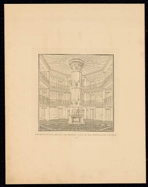 Schloss Antonin bei Ostrowo: Perspektivische Ansicht Großer Saal (aus: Sammlung Architektonischer Entwürfe, Berlin 1858)
