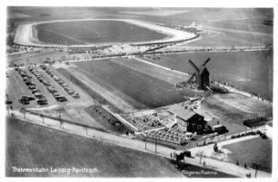 Trabrennbahn Leipzig-Panitzsch ; Fliegeraufnahme