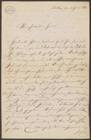 Max von Pettenkofer (1818-1901), Nachlass: Briefe von William Loewe an Max von Pettenkofer - BSB Pettenkoferiana II.2. Loewe, William