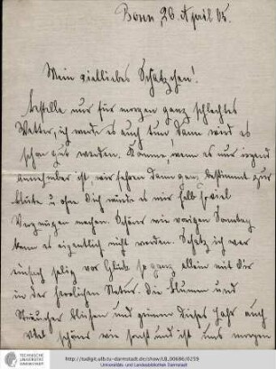 Brief vom 26.04.1905
