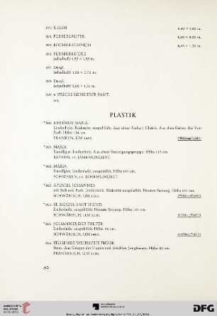Plastik (Nr. 600-684)