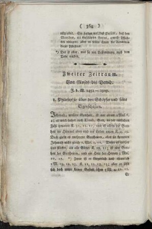 Zweiter Zeitraum. Von Moses bis David.