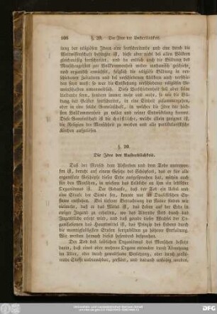 §. 20. Die Idee der Unsterblichkeit.