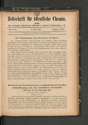 Heft V / VI. 30. März 1918