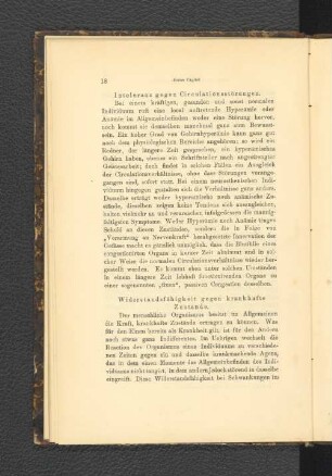 Widerstandsfähigkeit gegen krankhafte Zustände.