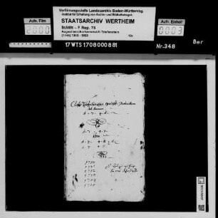 Gerichtsprotokoll der dem Stift Triefenstein eigenen Dörfer Rettersheim, Unterwittbach und Wiebelbach (11. Teil)