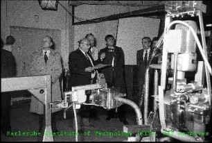 Besuch von Dr. Heinz Riesenhuber (Bundesminister für Forschung und Technologie (BMFT)) am Kernforschungszentrum Karlsruhe (KfK)