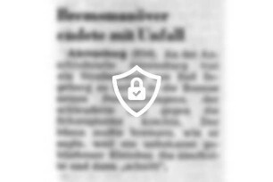 Bremsmanöver endete mit Unfall