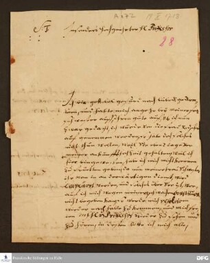 Brief von Anna Rosina Siemssen an August Hermann Francke.