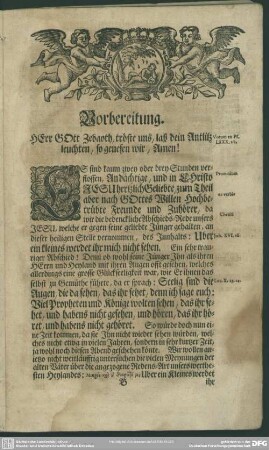 Leichenpredigt : Christ-Adeliche Leichen-Predigt, Vorbereitung, Textus, Eingang, Abhandlung