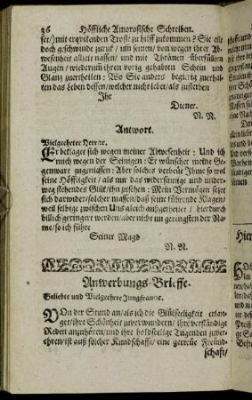 Anwerbungs-Brieffe.