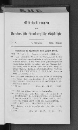 No. 1, 1884. Januar.