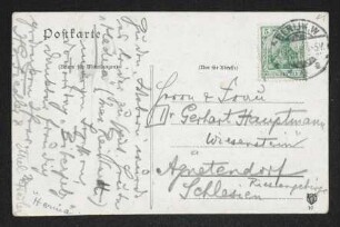 Brief von Ethel Mary Fiedler, Herma Fiedler und Hermann Georg Fiedler an Margarete Hauptmann und Gerhart Hauptmann