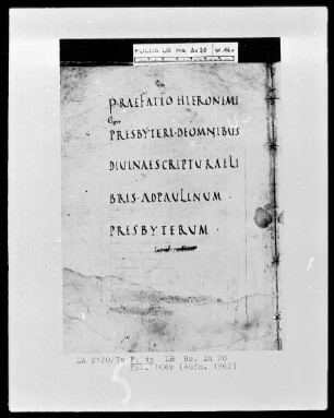 Epistula ad Paulinum, Folio 106 recto ff — ---, Folio 106 recto ff