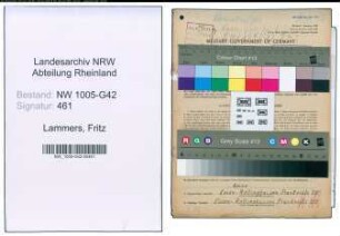 Entnazifizierung Fritz Lammers , geb. 12.03.1879 (Schornsteinfeger)