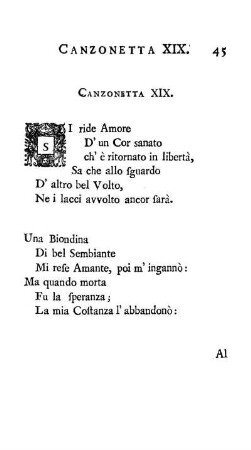 Canzonetta XIX. [-] XXIV.