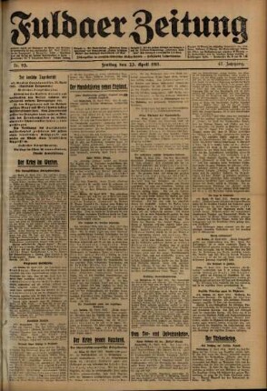 Ausgabe vom Freitag, den 23. April 1915.