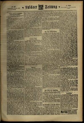 Dritte Ausgabe vom Samstag, den 21. September 1912.