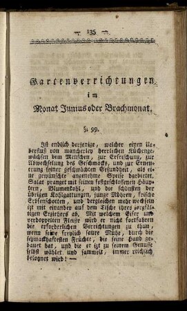 Gartenverrichtungen im Monat Junius oder Brachmonat.
