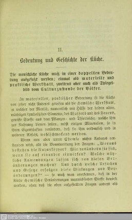 II. Bedeutung und Geschichte der Küche