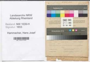 Entnazifizierung Hans Josef Hammacher , geb. 18.09.1905 (Kaufmann)