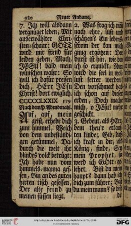 Nach dem H. Abendmahl